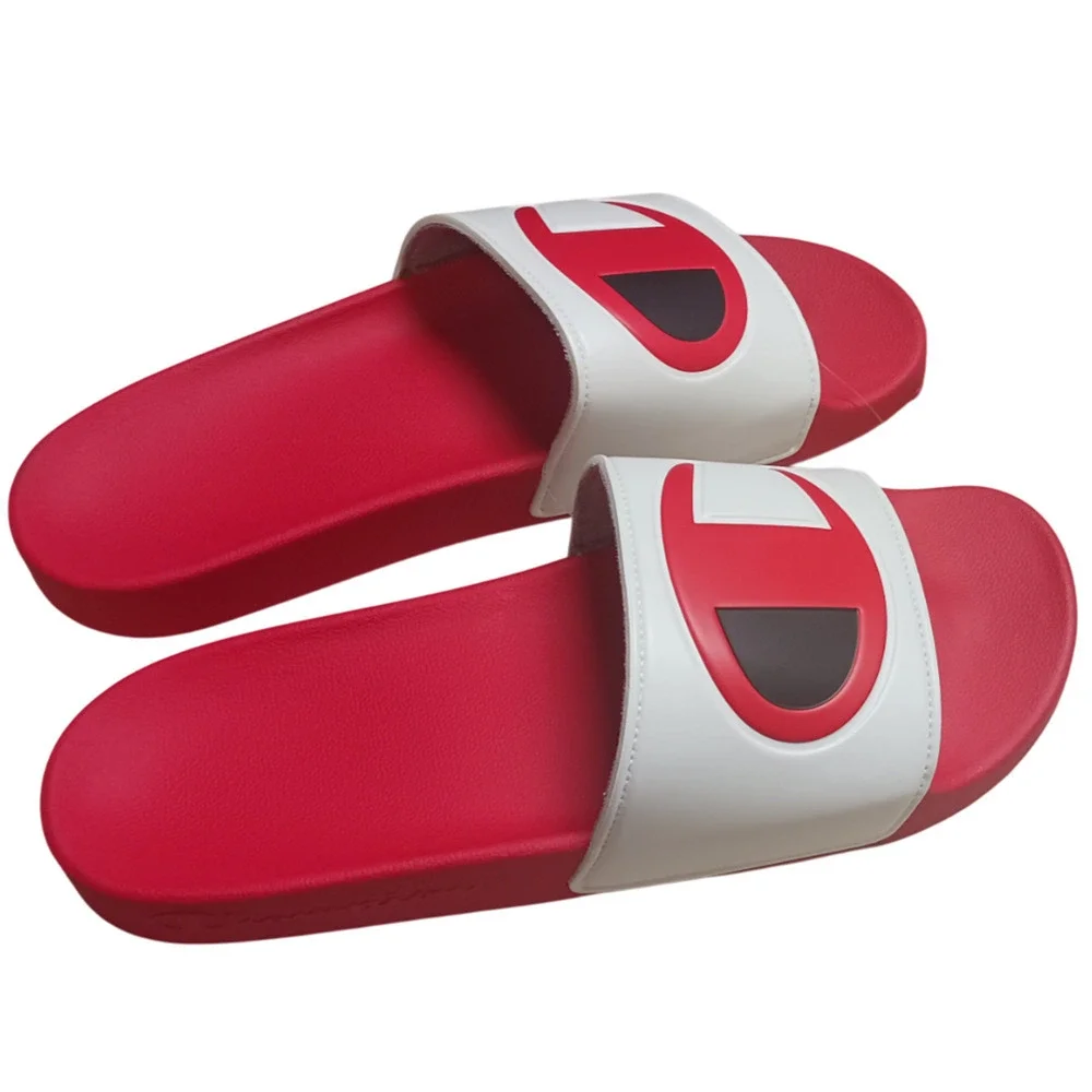 Champion Ipo Classic CB Scarlet Mens Red White Black Sandals Slides Size 12 New